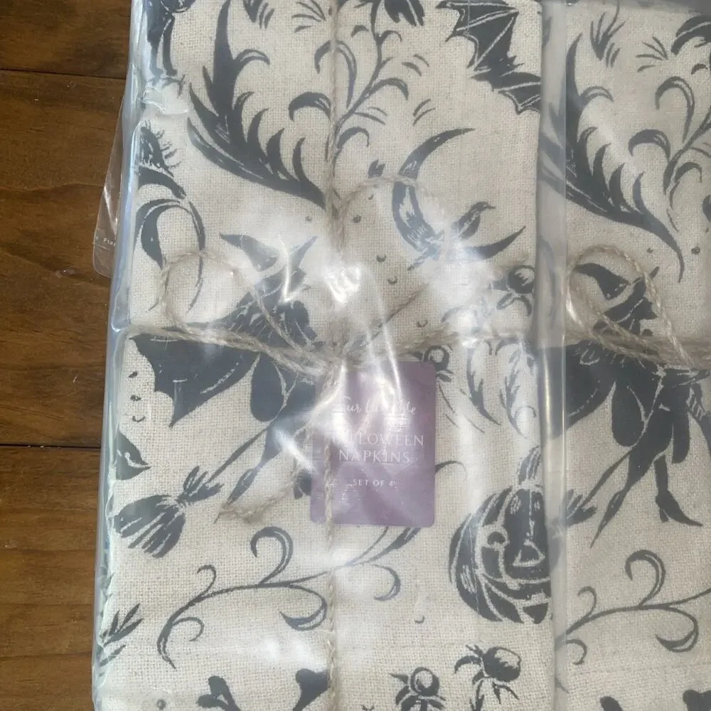 Sur La Table Halloween Napkins, Set of 8 NEW